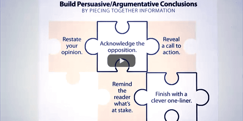Start and end persuasive pieces