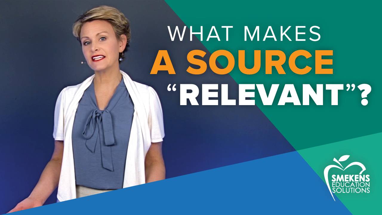 Define what makes a source "relevant"